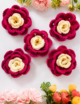 Crochet 3D flower, Multicolor, Set of 5/10 - Image 2