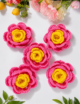 Crochet 3D flower, Multicolor, Set of 5/10 - Image 4