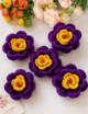 Crochet 3D flower, Multicolor, Set of 5/10 - Image 10
