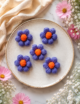 Crochet Puff Flower, Multicolored, Set of 10 - Image 11
