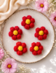 Crochet Puff Flower, Multicolored, Set of 10 - Image 12