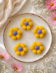 Crochet Puff Flower, Multicolored, Set of 10 - Image 13