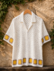 Men’s Crochet Polo Shirt - Image 3